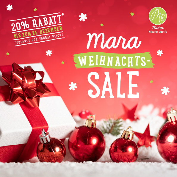 Mara Kosmetik Weihnachtsangebote 20% Rabatt